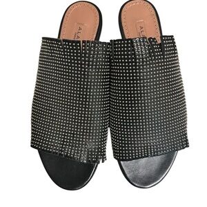 Alaia Black Studded Women's  Slide Sandals Size 5.5